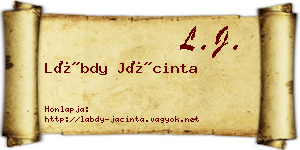 Lábdy Jácinta névjegykártya